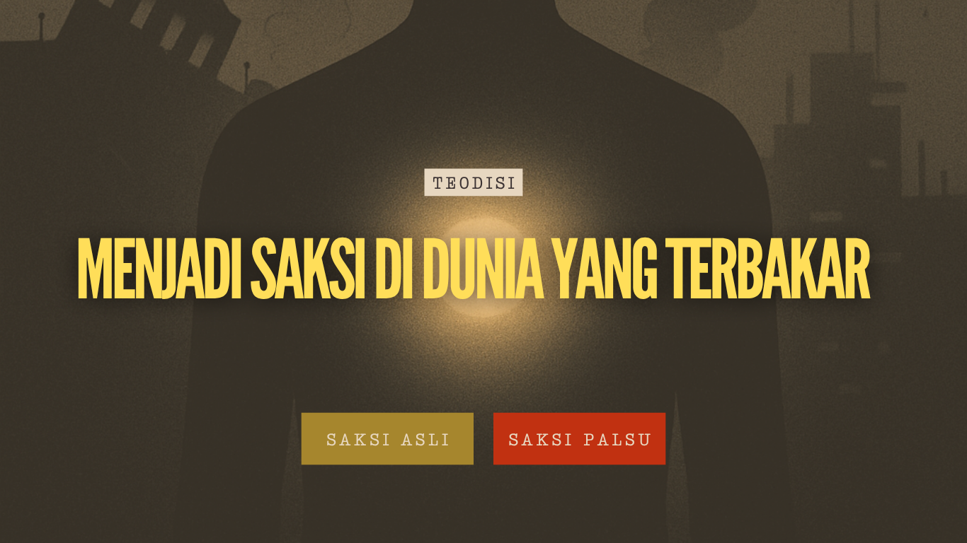 Menjadi Saksi di Dunia Yang Terbakar : SAKSI ASLI atau SAKSI PALSU